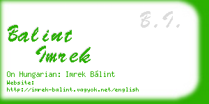 balint imrek business card